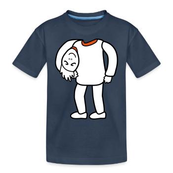 La tête sous le bras - T-shirt bio Premium Enfant - bleu marine - Devant