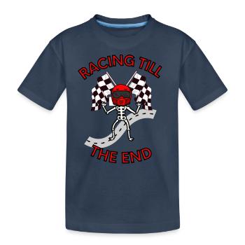 Pilote de course : Course jusqu’à la fin - T-shirt bio Premium Enfant - bleu marine - Devant