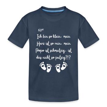 Ich bin so klein. - Kinder Premium Bio T-Shirt - Navy - Vorne