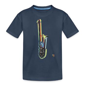 Posaune - Kinder Premium Bio T-Shirt - Navy - Vorne