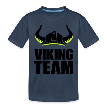 viking team 1 - Kinder Premium Bio T-Shirt - Navy - Vorne