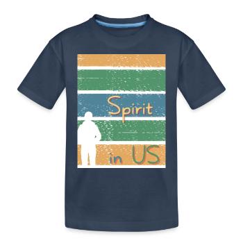 Der Geist in uns. Geist in uns. - Kinder Premium Bio T-Shirt - Navy - Vorne