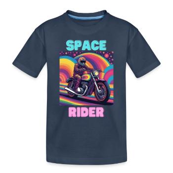 Space Rider - Kinder Premium Bio T-Shirt - Navy - Vorne