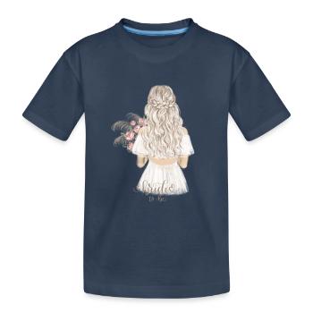 La future mariée - T-shirt bio Premium Enfant - bleu marine - Devant