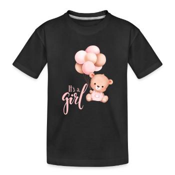 Its a girl - Kinder Premium Bio T-Shirt - Schwarz - Vorne