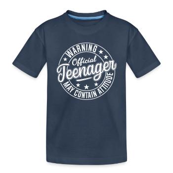 TEENAGER, lustiger Teenager - Kinder Premium Bio T-Shirt - Navy - Vorne