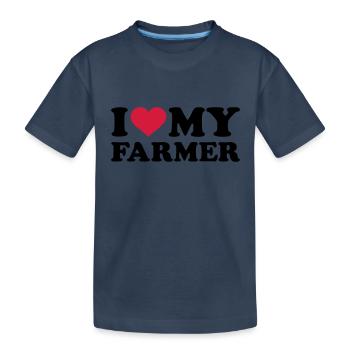 Bauer - Kinder Premium Bio T-Shirt - Navy - Vorne