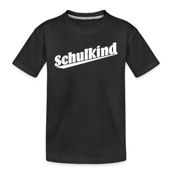 Schulkind - Kinder Premium Bio T-Shirt - Schwarz - Vorne