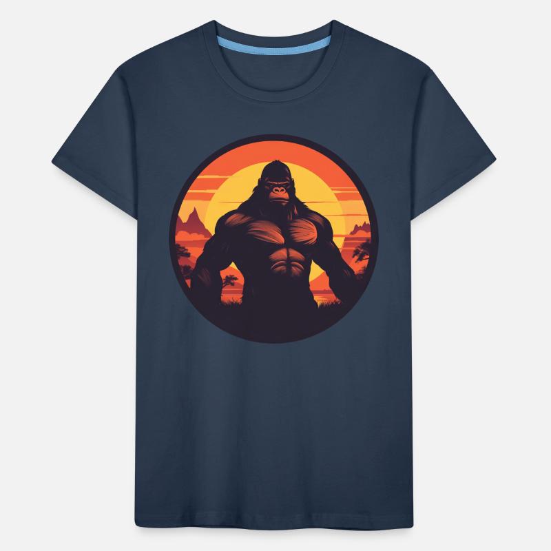 Conception forte de Gorilla Sunset T-shirt bio Premium Enfant