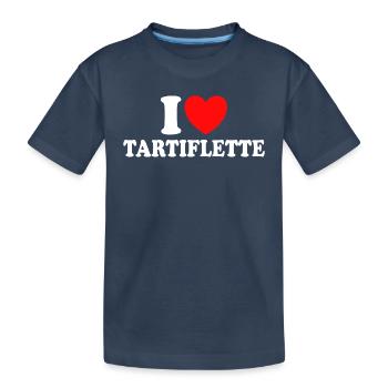 I Love Tartiflette Humor Tartiflette - Kids' Premium Organic T-Shirt - navy - Front