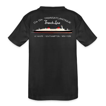 LINER FRANCE Louis RUNEMBERG © Adagp - Kids' Premium Organic T-Shirt - black - Back