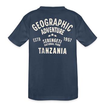 Aventure Géographique Tanzanie Vintage - T-shirt bio Premium Enfant - bleu marine - Dos