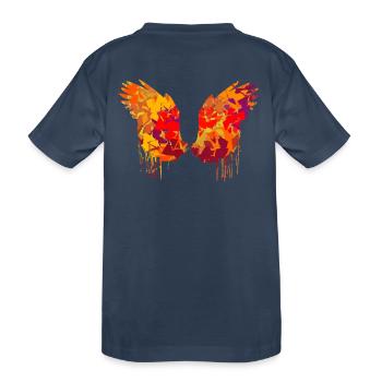 ailes d’ange,ailes,aquarelle,automne,ailes d’ange - T-shirt bio Premium Enfant - bleu marine - Dos