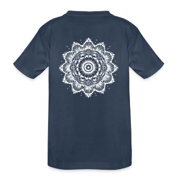 Yogi, Prana Mandala en blanc - T-shirt bio Premium Enfant - bleu marine - Dos