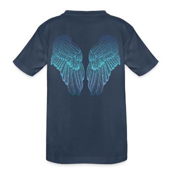 Ailes d'ange aux tons bleues - T-shirt bio Premium Enfant - bleu marine - Dos