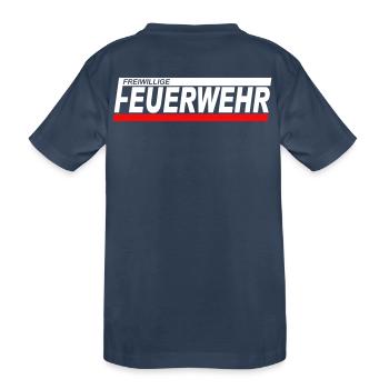 FEUERWEHR modern - Freiwillige Feuerwehr FW32 - Kinder Premium Bio T-Shirt - Navy - Hinten