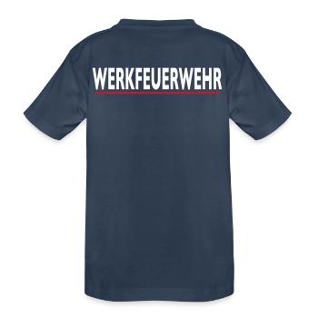 FEUERWEHR Werkfeuerwehr - FW14 - Kinder Premium Bio T-Shirt - Navy - Hinten