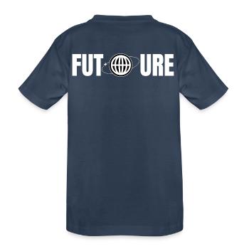 Zukunftsglobus Icon Design - Kinder Premium Bio T-Shirt - Navy - Hinten