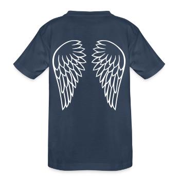 wings - Kids' Premium Organic T-Shirt - navy - Back