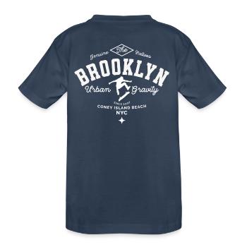 Brooklyn Urban Gravity skateboarding - T-shirt bio Premium Enfant - bleu marine - Dos
