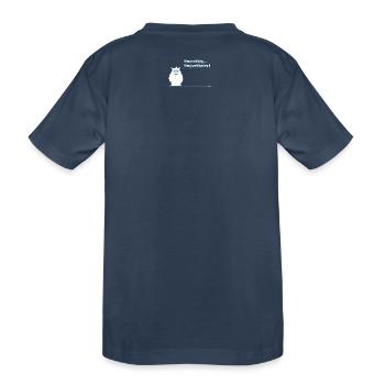 Yéti | Caractère et texte | Père | « Poilu » - T-shirt bio Premium Enfant - bleu marine - Dos