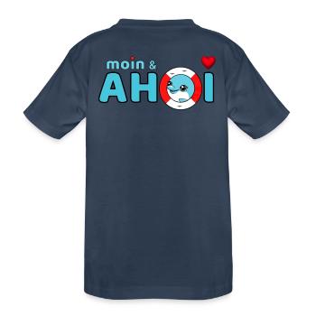 Moin und Ahoi - Kinder Premium Bio T-Shirt - Navy - Hinten