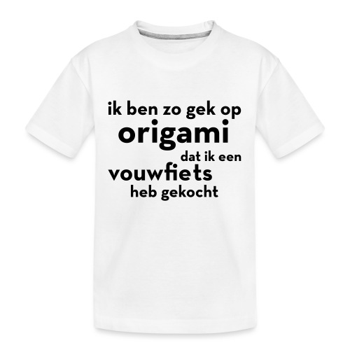 Origami - Vouwfiets - Teenager premium biologisch T-shirt