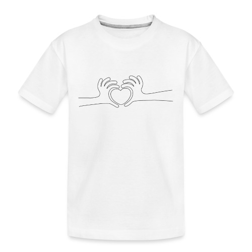 Hand aufs Herz - Teenager Premium Bio T-Shirt