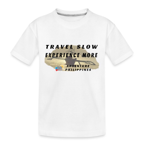 Travel slow Logo für helle Kleidung - Teenager Premium Bio T-Shirt