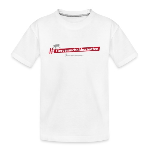 # Tierversuche Abschaffen Affe - Teenager Premium Bio T-Shirt