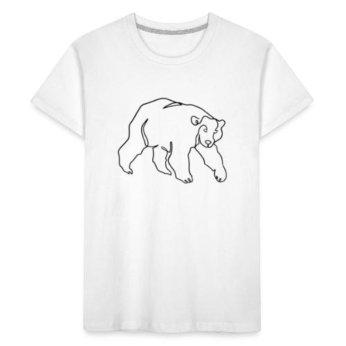 polar bear black - Teenager premium biologisch T-shirt