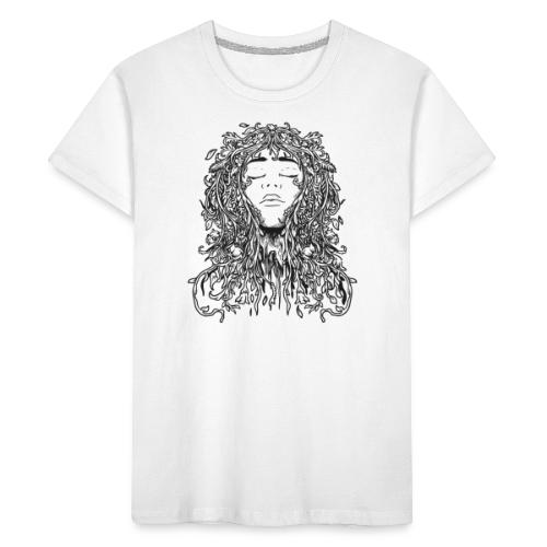 leafgirl black - Teenager premium biologisch T-shirt