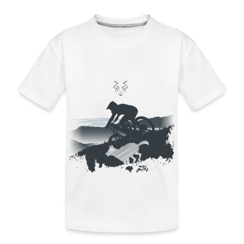 DH rider with gravity wolf olive - Ekologiczna koszulka młodzieżowa Premium