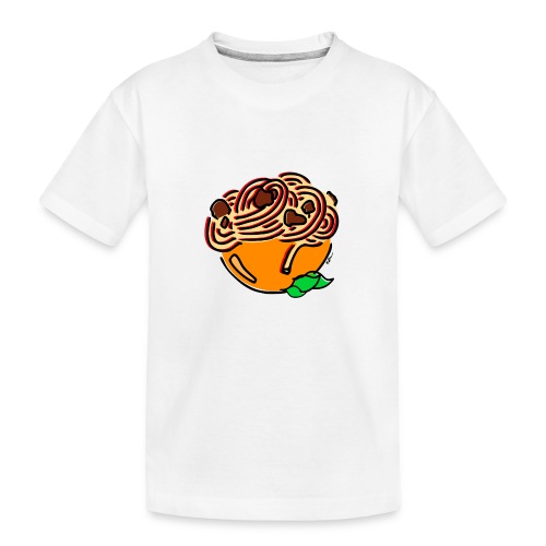 Schüssel Spaghetti - Teenager Premium Bio T-Shirt