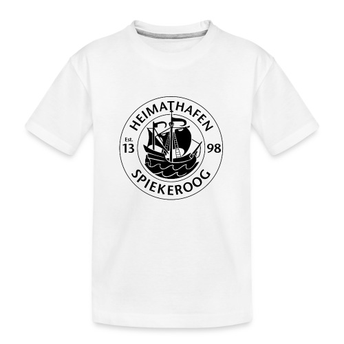 Heimathafen Logo Schwarz - Teenager Premium Bio T-Shirt