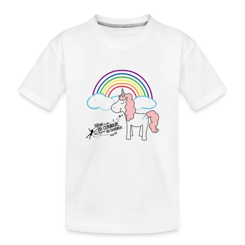 Licorne arc-en-ciel - T-shirt bio Premium Ado