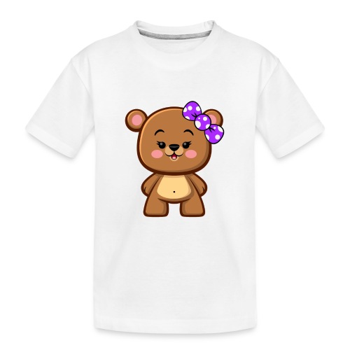 Brown Bear Girl - Kawaii - Teenager Premium Organic T-Shirt