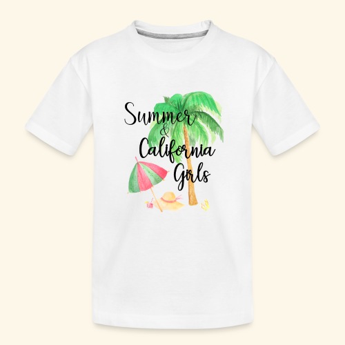 California Girl at Beach - Teenager Premium Bio T-Shirt
