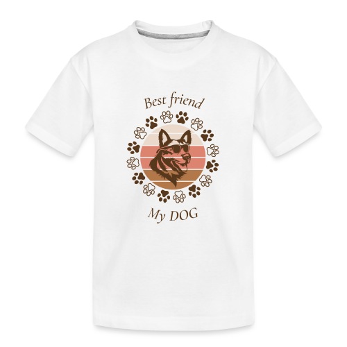 Best friend my dog - Ekologiczna koszulka młodzieżowa Premium