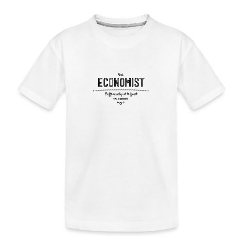 Bester Ökonom - wie ein Superheld - Teenager Premium Bio T-Shirt