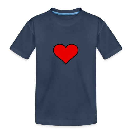 big heart clipart 3 - Ekologisk premium-T-shirt tonåring