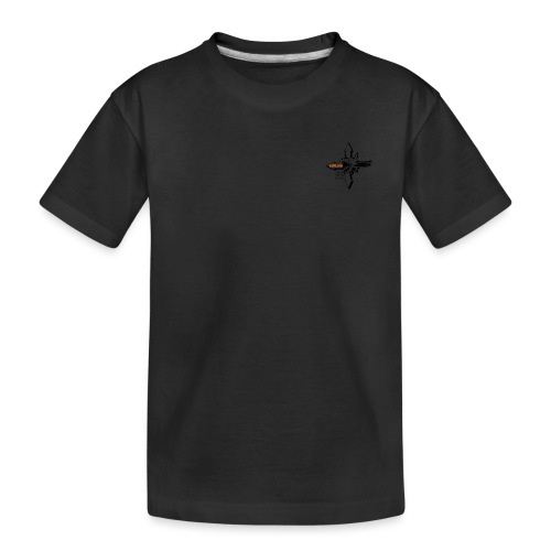 2Logo - schwarz/orange - Teenager Premium Bio T-Shirt