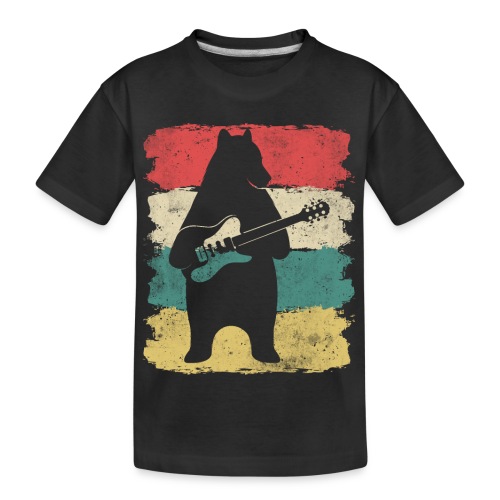 E Gitarre Bär Retro Rock Musik - Teenager Premium Bio T-Shirt