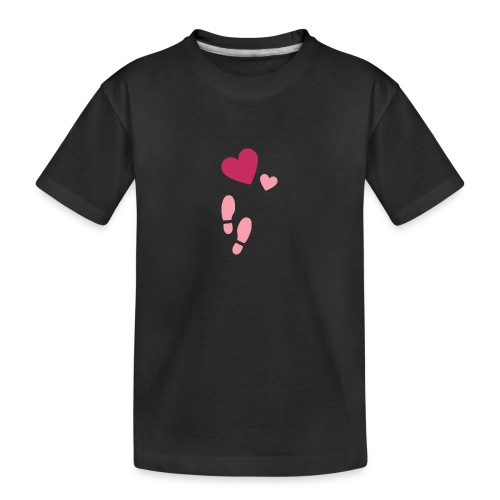 Heart & steps - Ekologisk premium-T-shirt tonåring