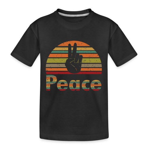 Peace Sign Retro Love 60s 70s Hippie - Teenager Premium Bio T-Shirt