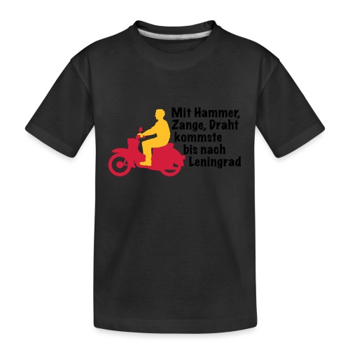 Schwalbe Spruch mit Mann - Teenager Premium Bio T-Shirt