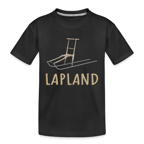 Potkukelkka ja Lapland teksti - Teinien premium luomu-t-paita