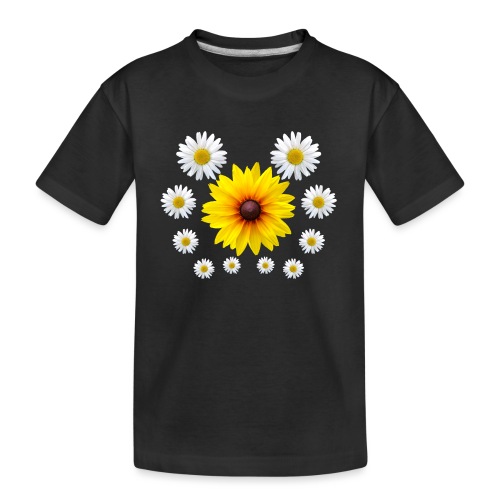 Sonnenhut Blume mit Margeriten Blüte Gänseblümchen - Teenager Premium Bio T-Shirt