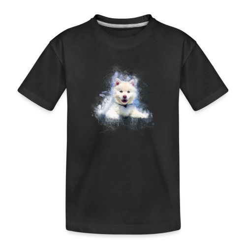 Siberian Husky White Cute Puppy -di- Wyll-Fryd - Maglietta ecologica premium per ragazzi