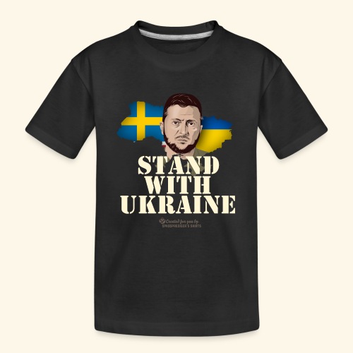 Ukraine Sverige Stand with Ukraine - Teenager Premium Bio T-Shirt